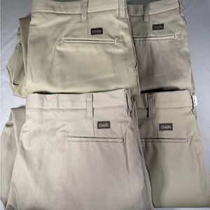 Cintas Khaki Work Pants 42x30 Lot of 4 NWT Factory Imperfect